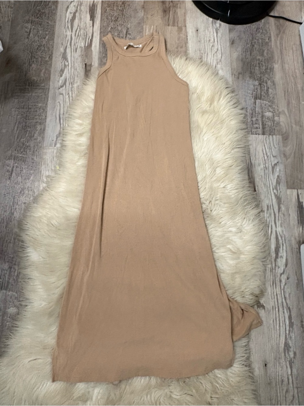 Abercrombie and Fitch Sleeveless Tan Maxi Dress - Minimalist Casual medium p